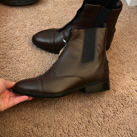 NWT Smoky Mountains Brown Leather Horseback Riding Boots Woman’s Size 7 - Picture 2 of 7